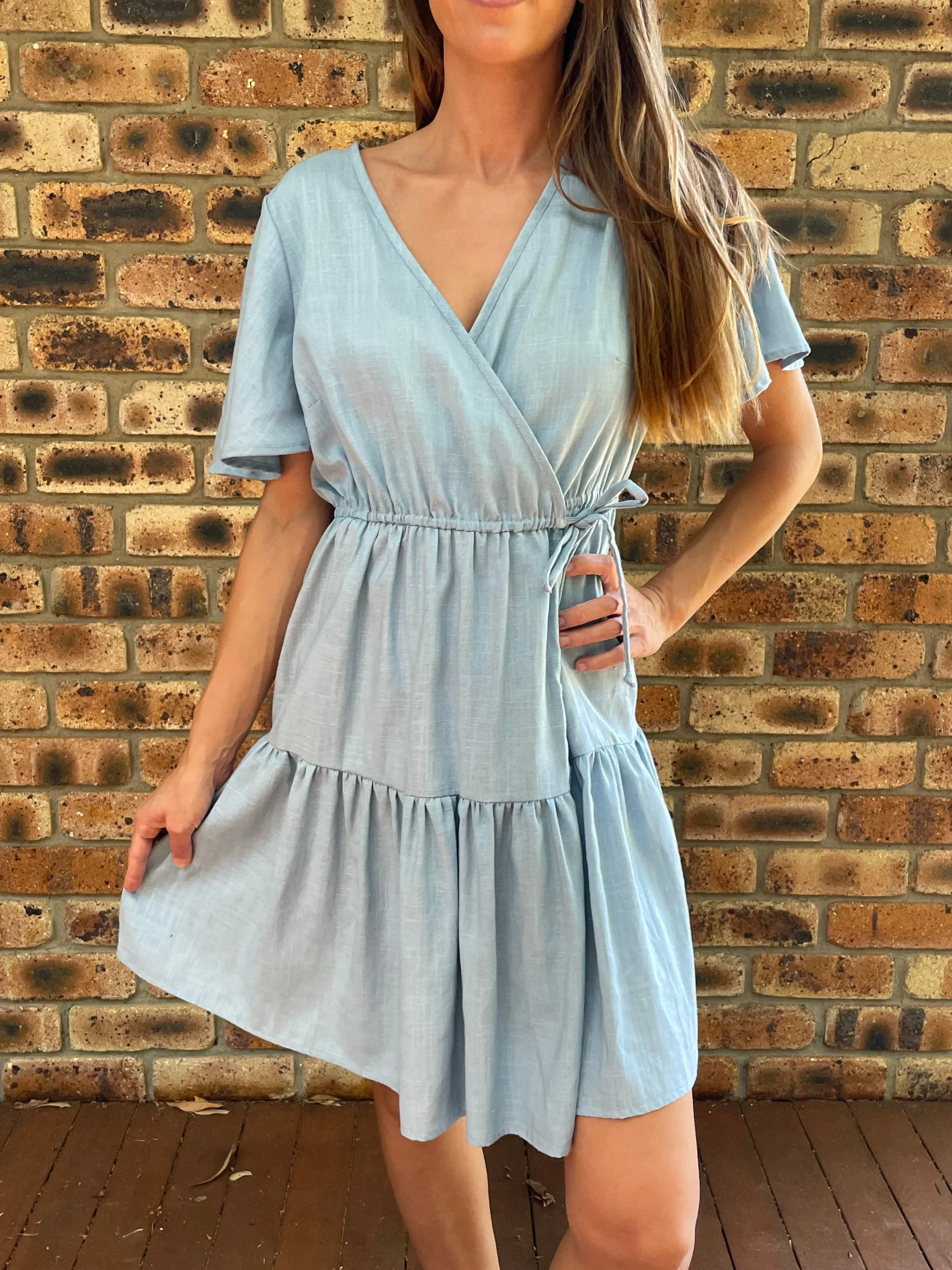 Wrap Me Up Linen Dress