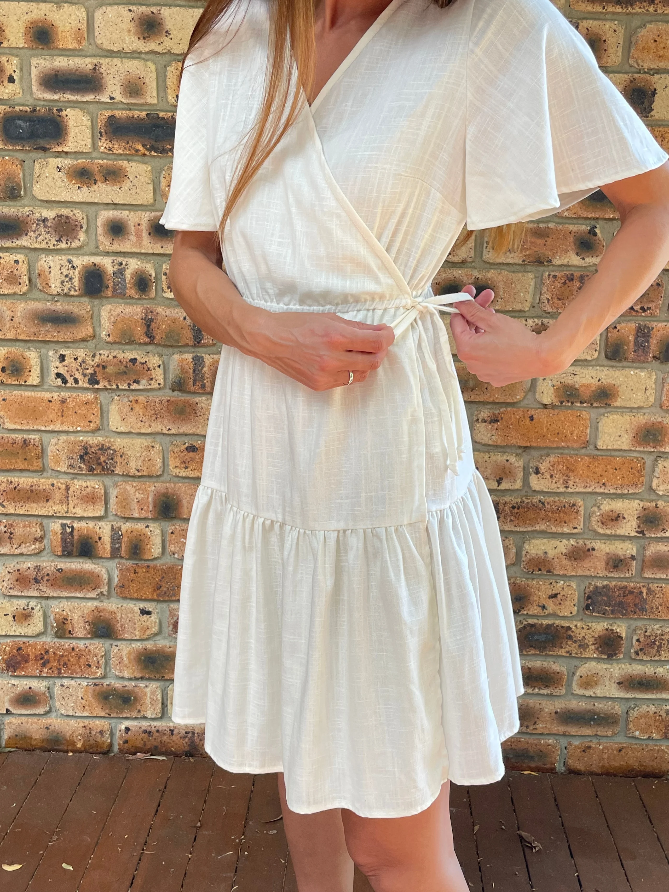 Wrap Me Up Linen Dress - Image 3
