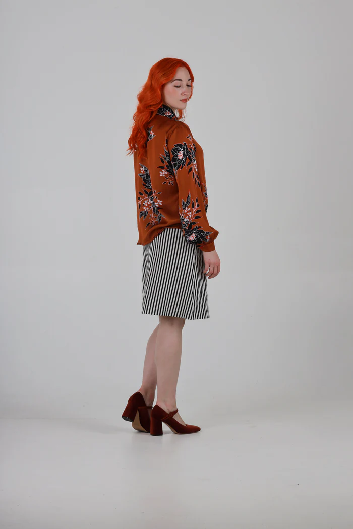 Anthony Shirt in Brown Floral Print - Image 6
