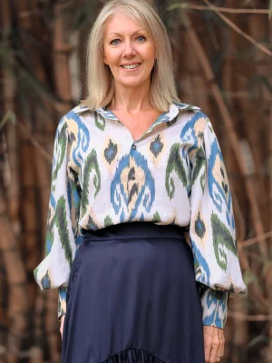 Rumi Button Up Shirt - Peacock