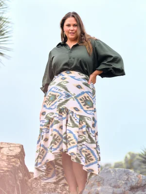 Salma Asymmetric Frill Skirt