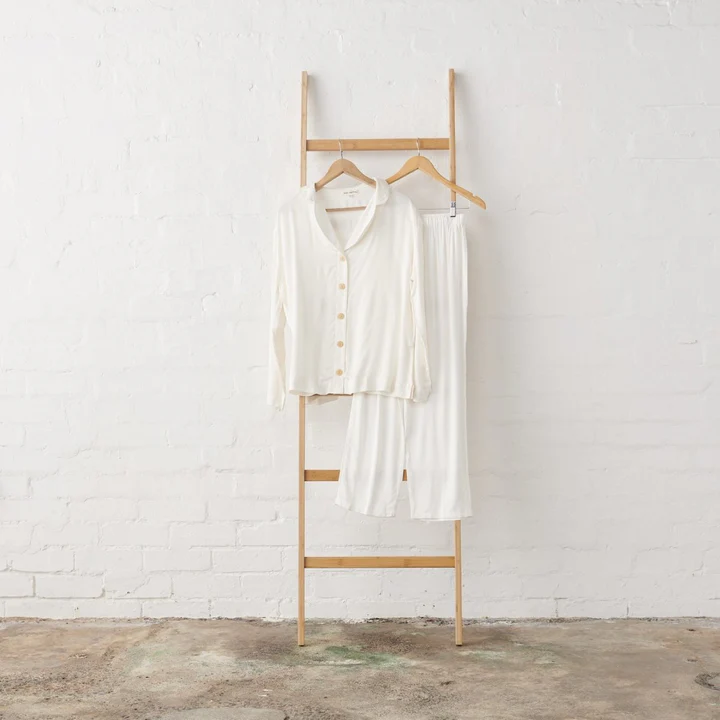 Bamboo Pyjama Classic Set in White