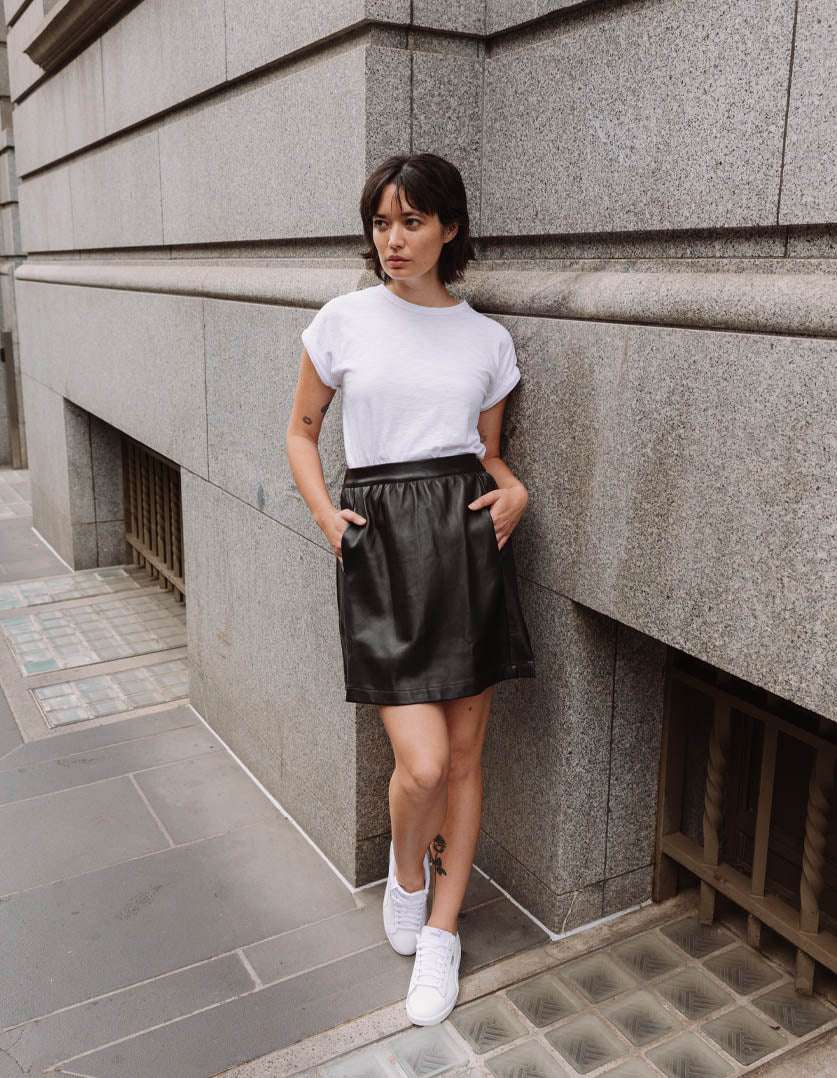 Phillipa Skirt in Leather