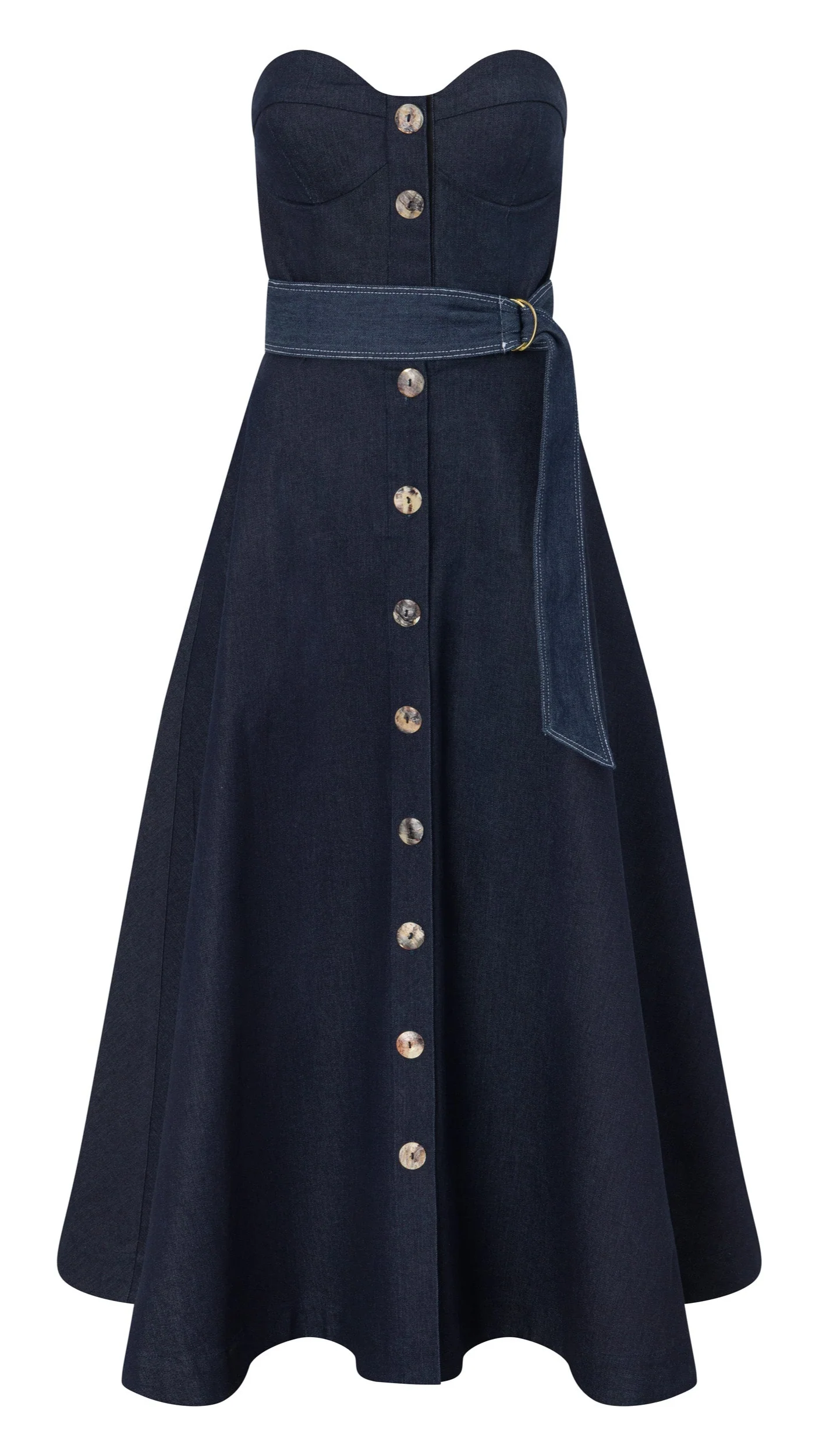 Denim Bustier Dress - Image 2