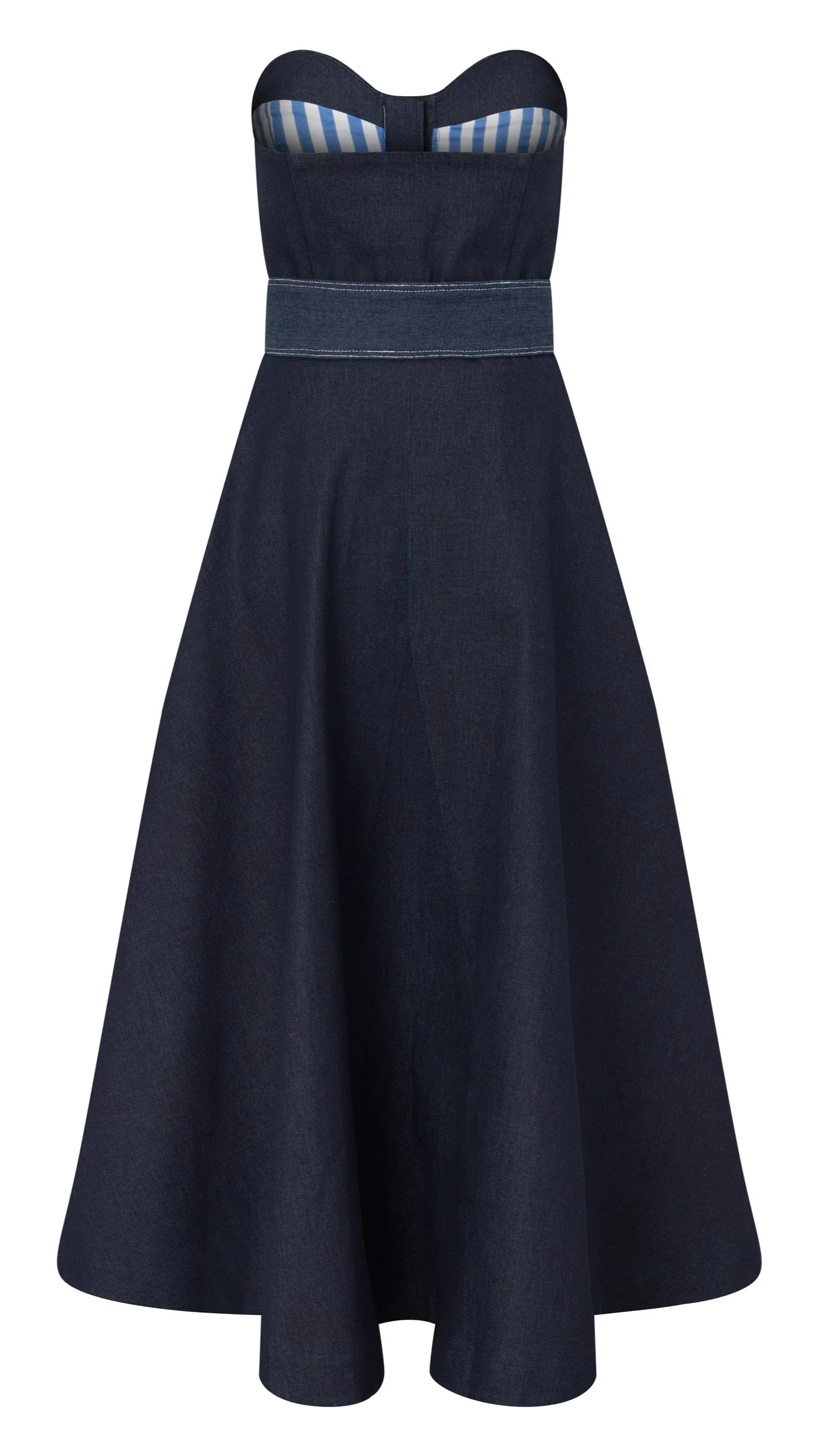 Denim Bustier Dress - Image 3