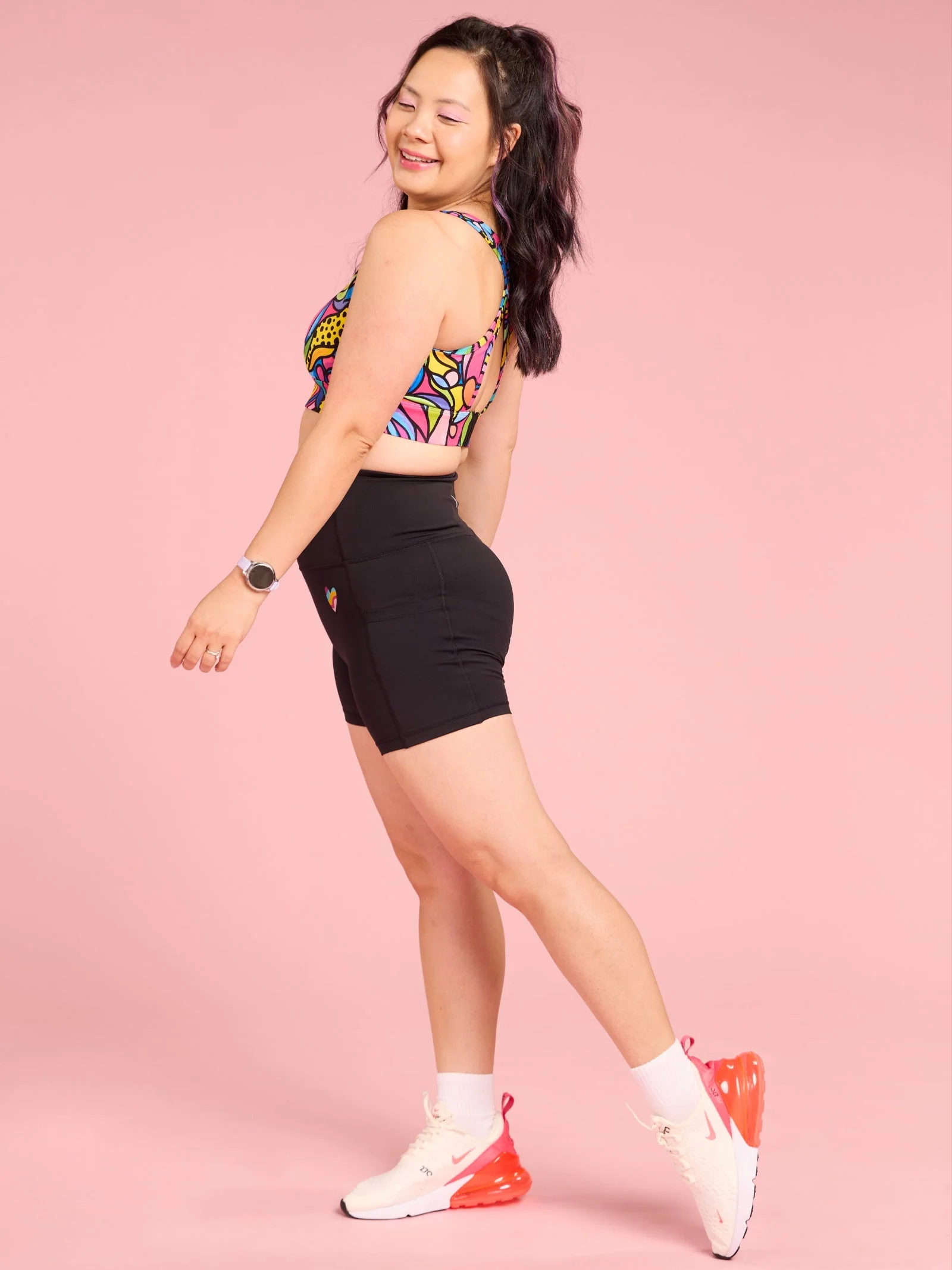 Everyday Black Shortie Bike Shorts - Image 3