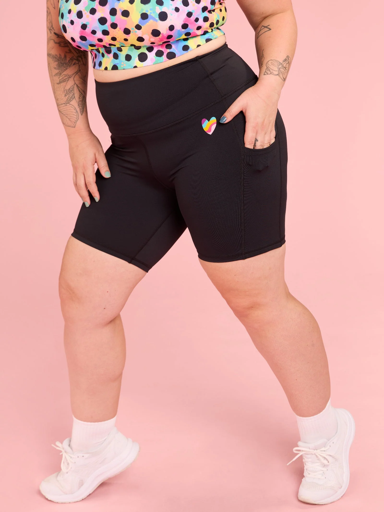 Everyday Black Shortie Bike Shorts - Image 6