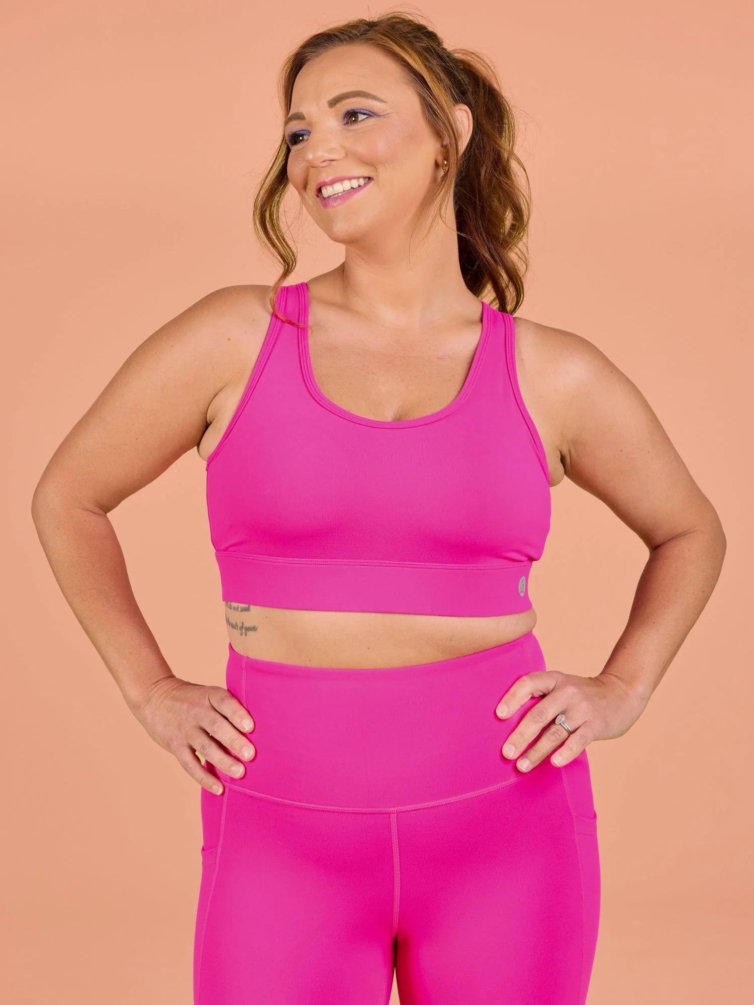 Hot Pink Liberty Hookback Crop - Image 4