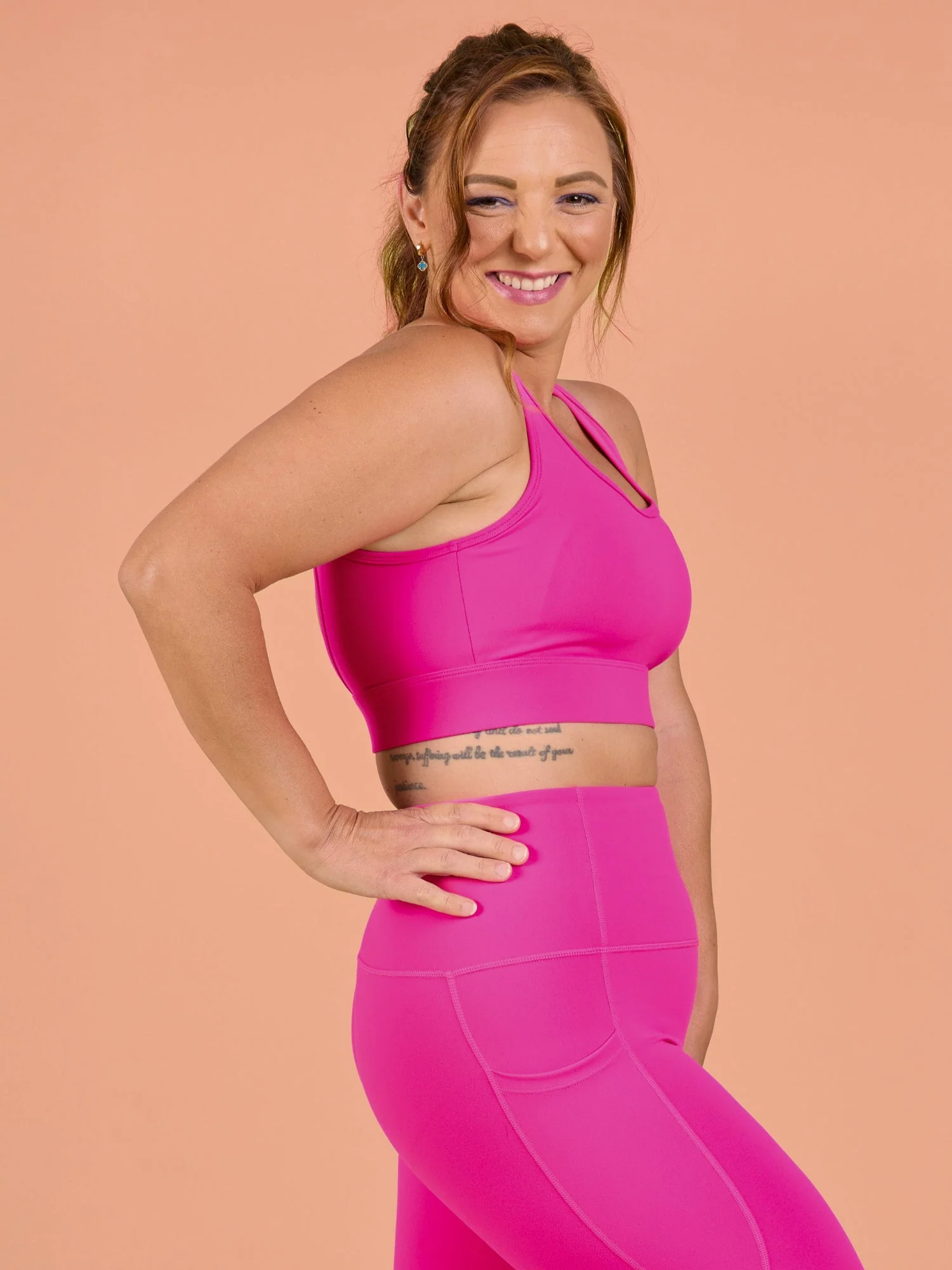 Hot Pink Liberty Hookback Crop - Image 2