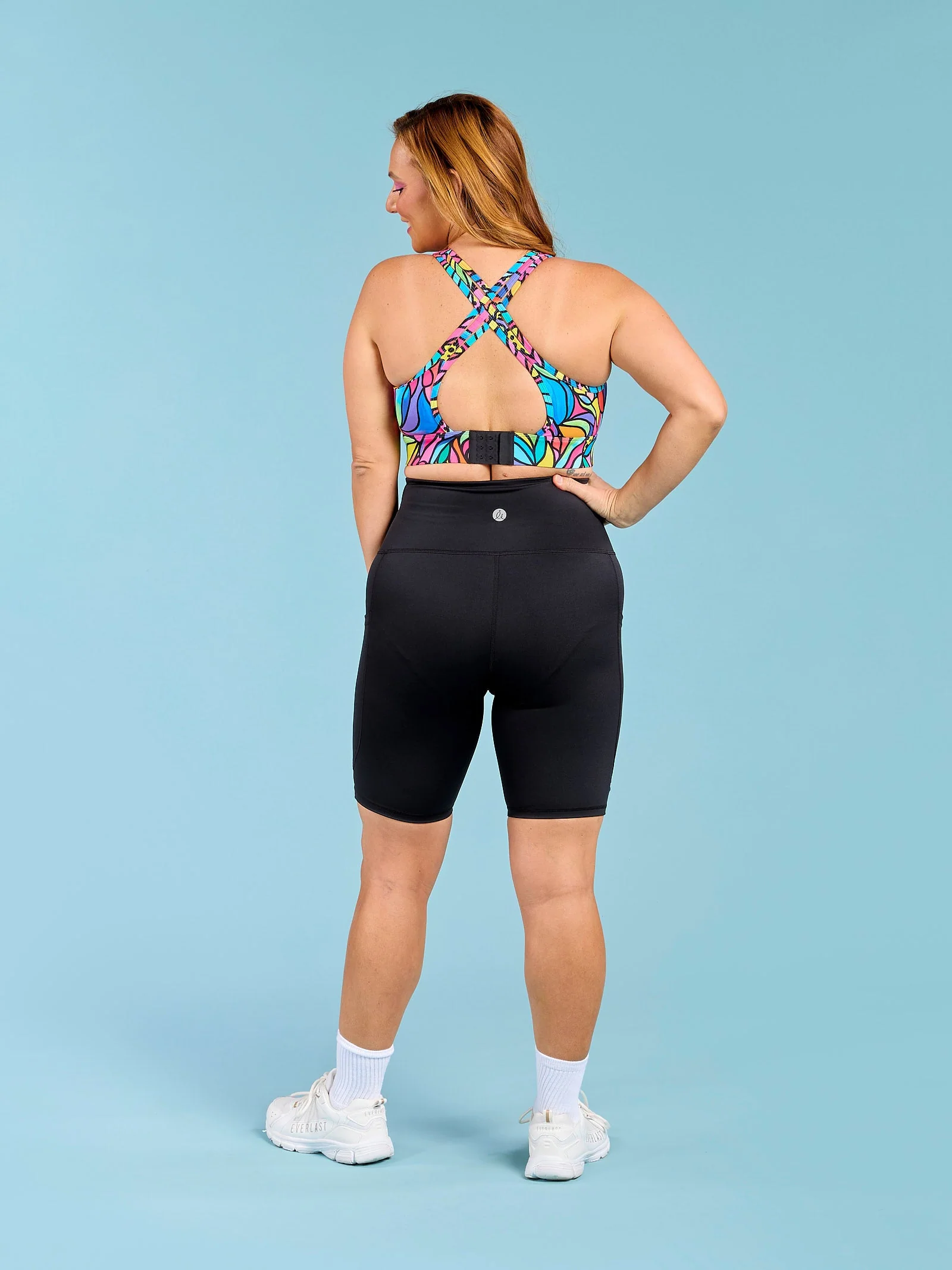 Rainbow at Heart Everyday Black Bike Shorts - Image 12