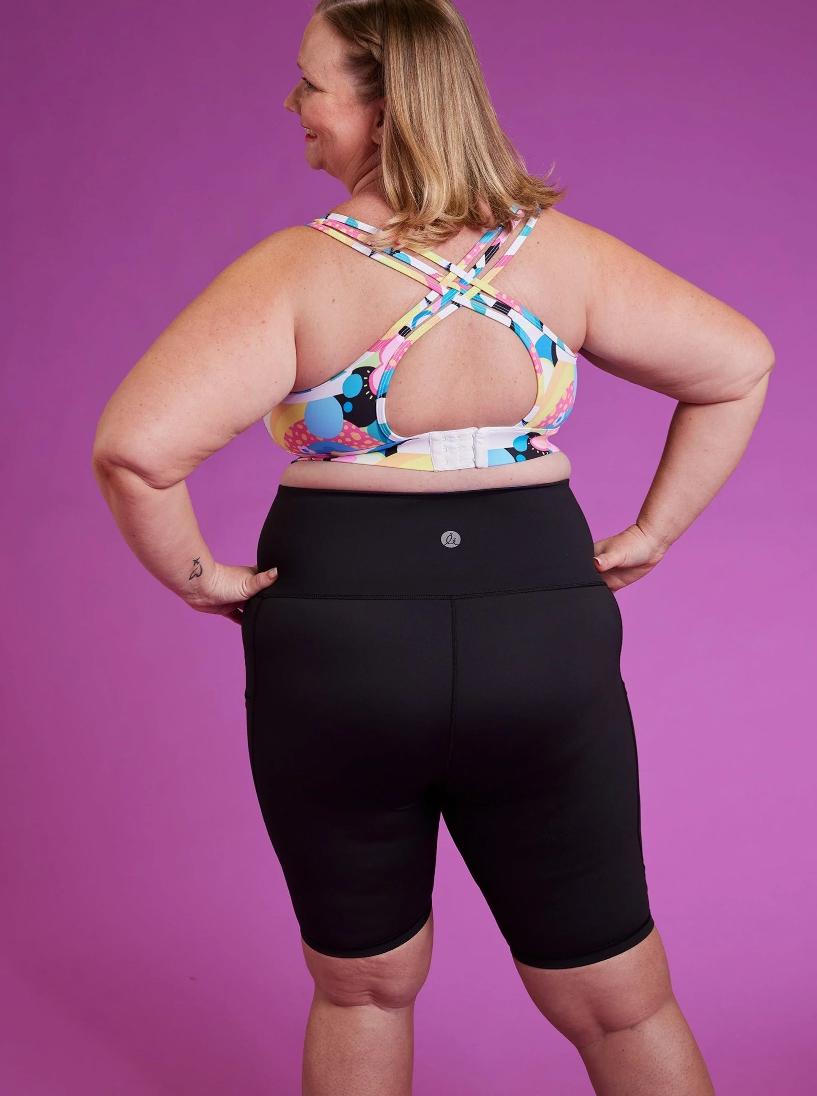 Rainbow at Heart Everyday Black Bike Shorts - Image 6